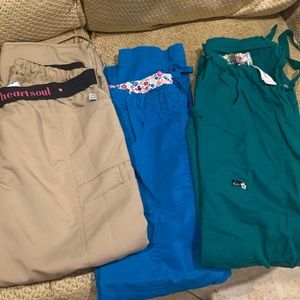 3 set of scrub pants